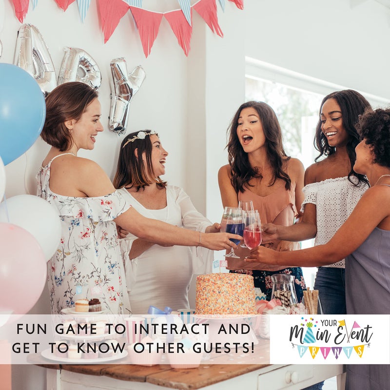 Your Main Event Prints Wedding Bridal Shower Games, Fun Activities, Kraft Minimalist Style - Guest Quest, He Said She Said, What's in Your Phone and Would She Rather - Image 4